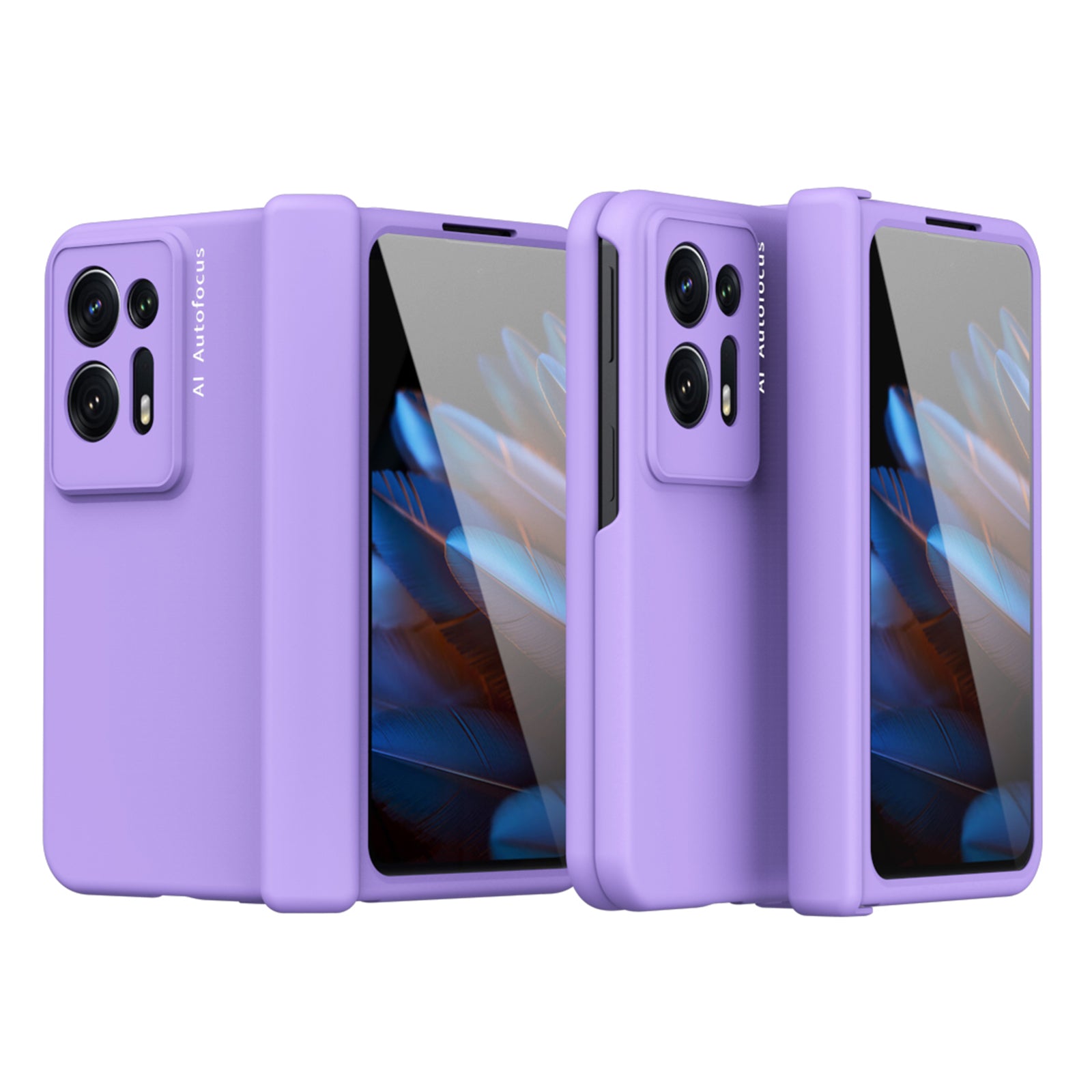 Anti-scratch Phone Cover For Oppo Find N2 5G Side Hinge Hard PC Phone Case with Tempered Glass Film Anti-scratch Phone Cover For Oppo Find N2 5G Side Hinge Hard PC Phone Case with Tempered Glass Film